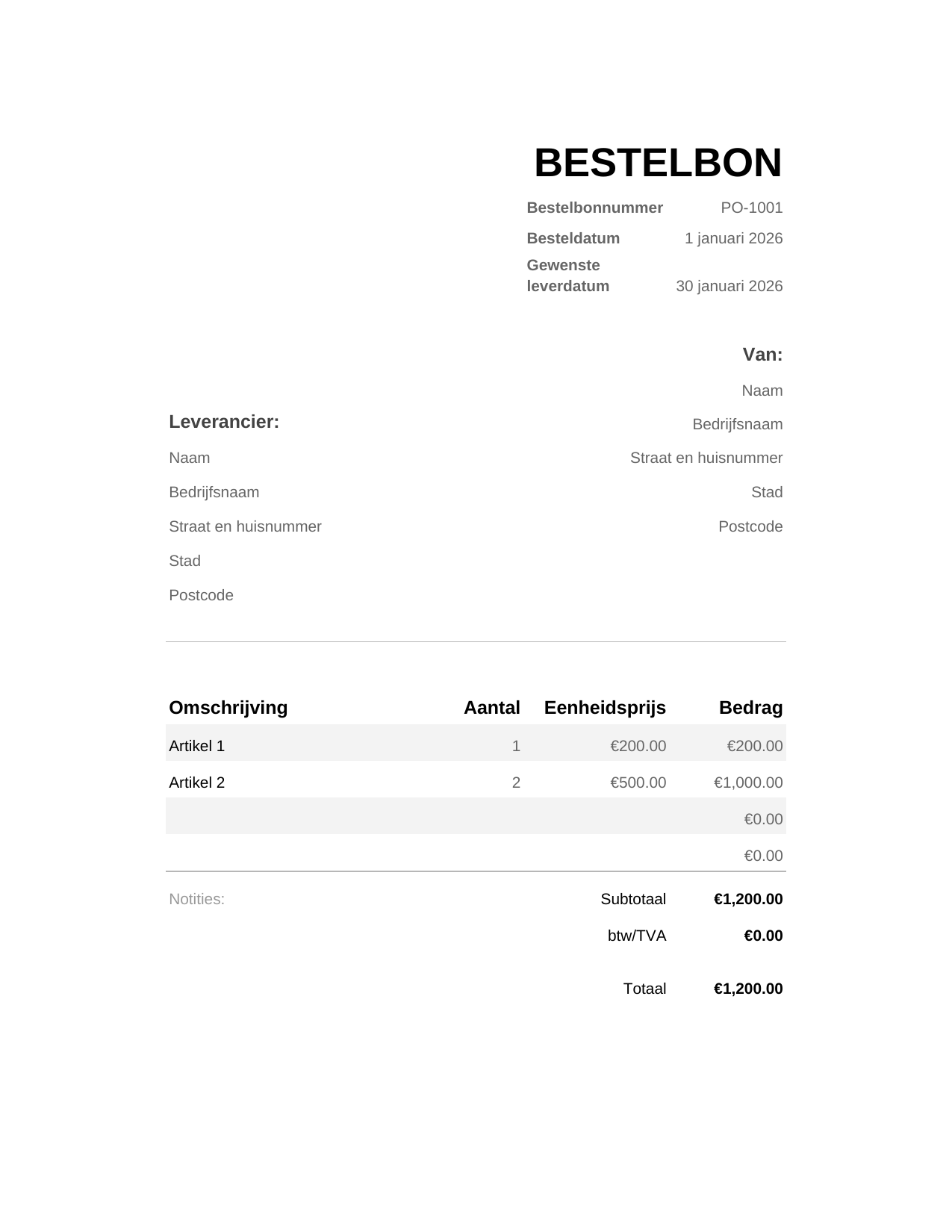 Bestelbon Bestelbon