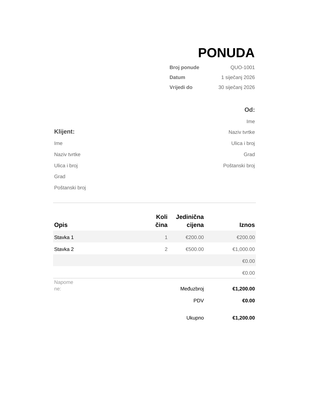 Ponuda Ponuda