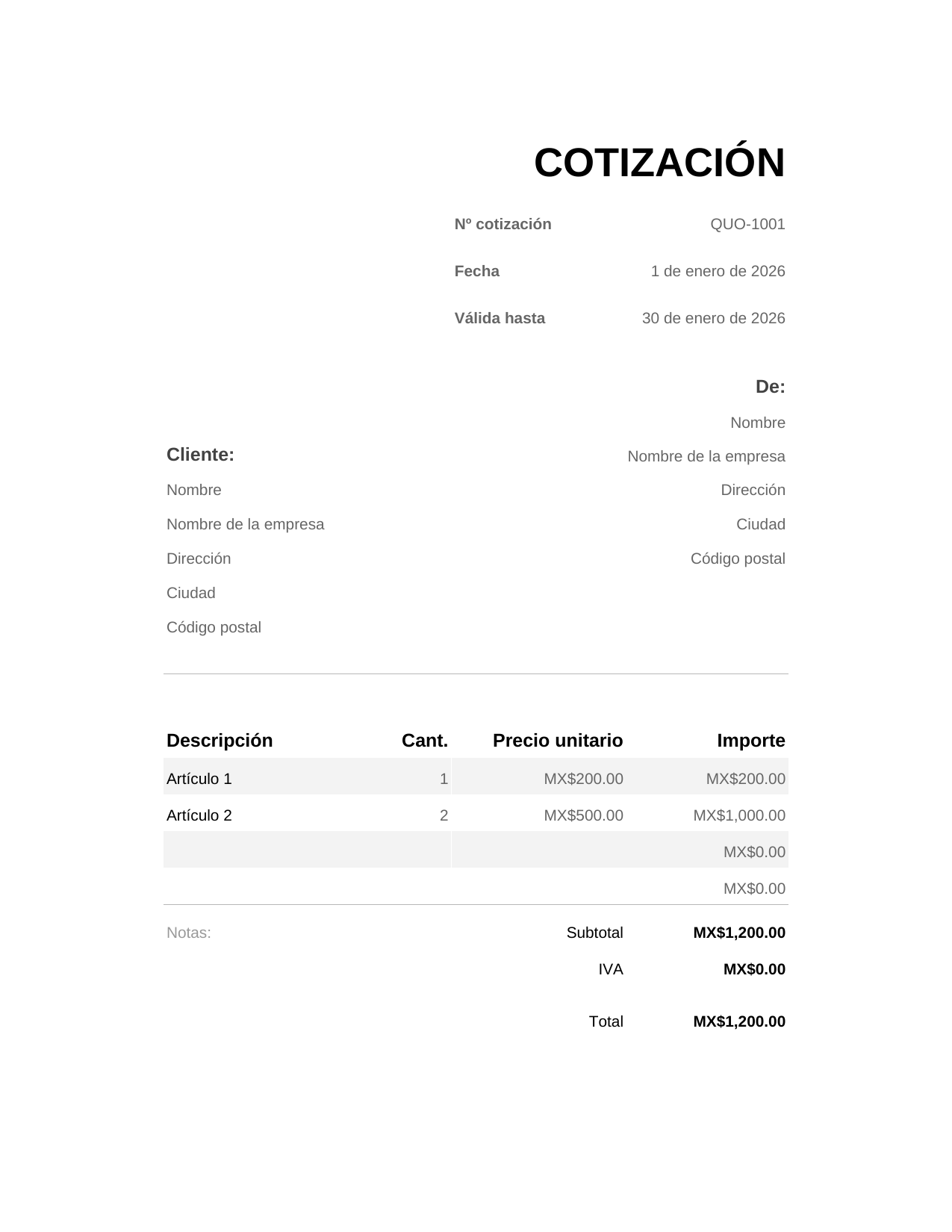 Cotización Cotización