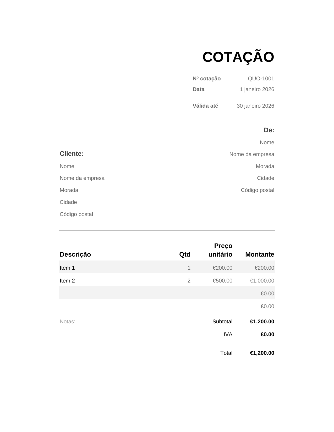 Cotação Cotação